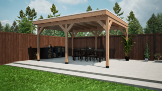 Douglas overkapping, 402 x 492 cm Verando, Pure